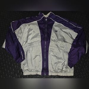 Purple and Silver Windbreaker Jacket